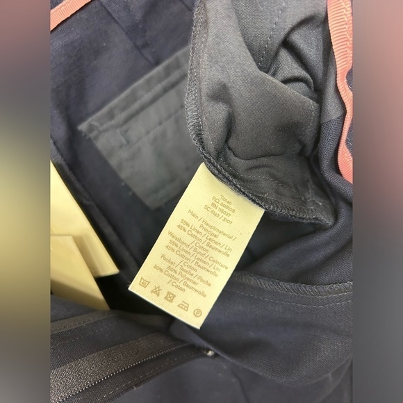 Boden Linen Wide Leg Blue Pants - Picture 6 of 7